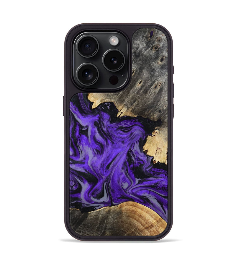 iPhone 15 Pro Wood Phone Case - Jaron (Purple, 802378)