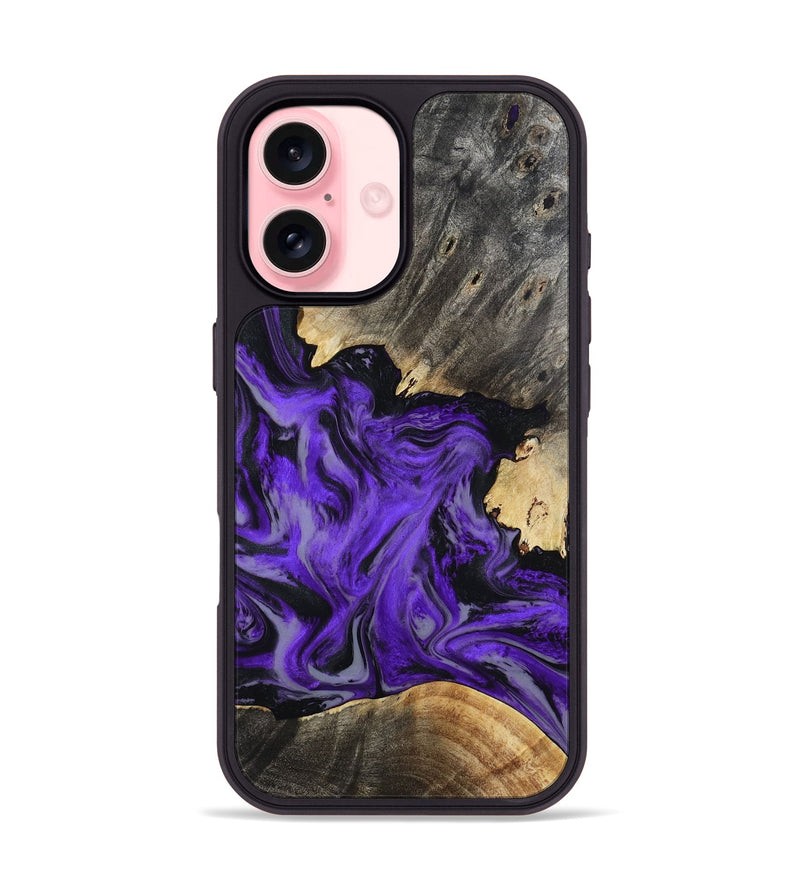 iPhone 16 Wood Phone Case - Jaron (Purple, 802378)