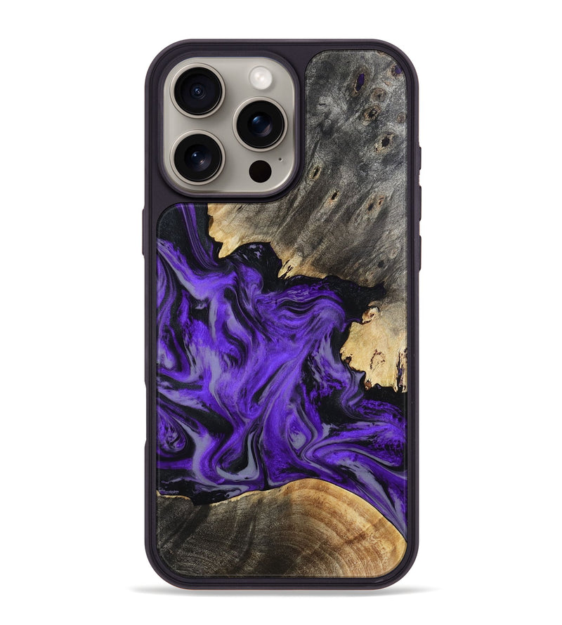 iPhone 16 Pro Max Wood Phone Case - Jaron (Purple, 802378)