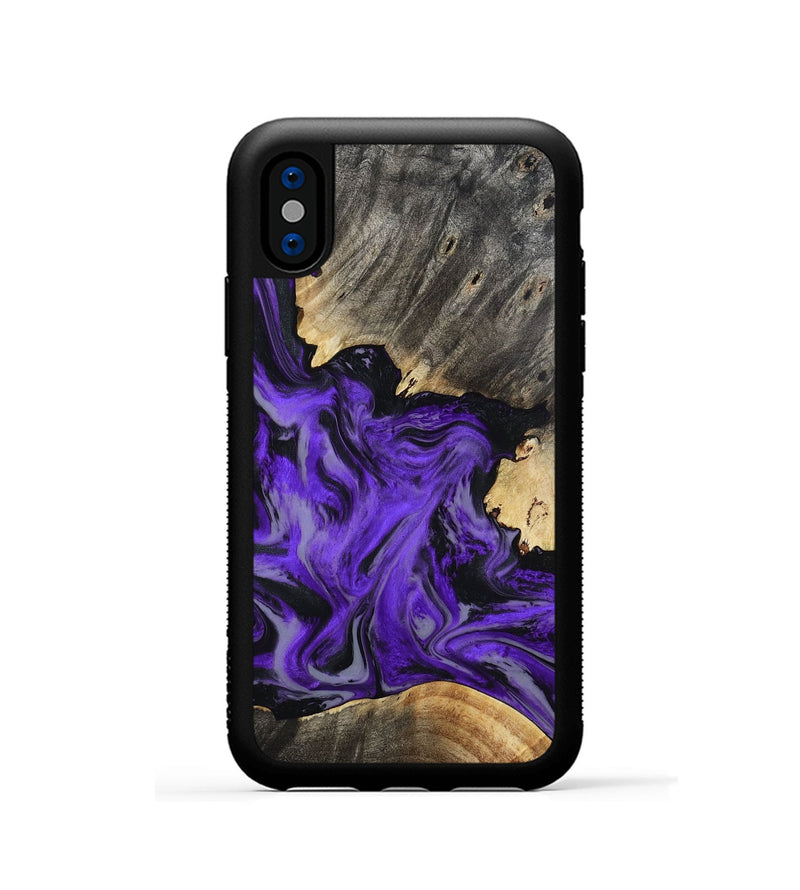 iPhone Xs Wood Phone Case - Jaron (Purple, 802378)