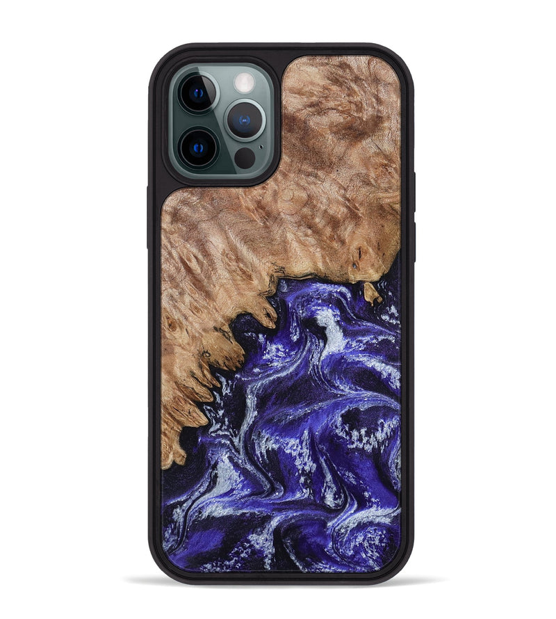 iPhone 12 Pro Max Wood Phone Case - Ocie (Purple, 802379)
