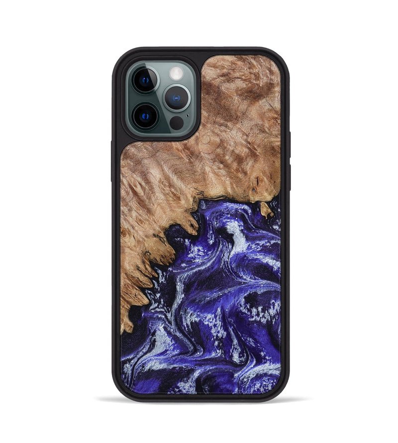 iPhone 12 Pro Wood Phone Case - Ocie (Purple, 802379)