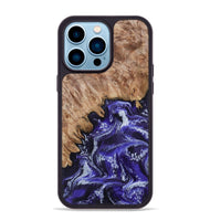 iPhone 14 Pro Max Wood Phone Case - Ocie (Purple, 802379)