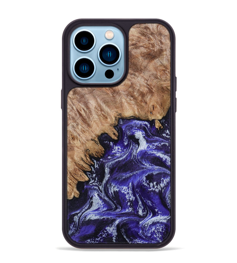 iPhone 14 Pro Max Wood Phone Case - Ocie (Purple, 802379)