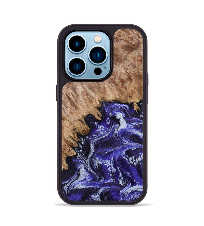 iPhone 14 Pro Wood Phone Case - Ocie (Purple, 802379)
