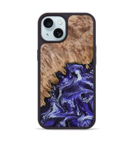 iPhone 15 Wood Phone Case - Ocie (Purple, 802379)