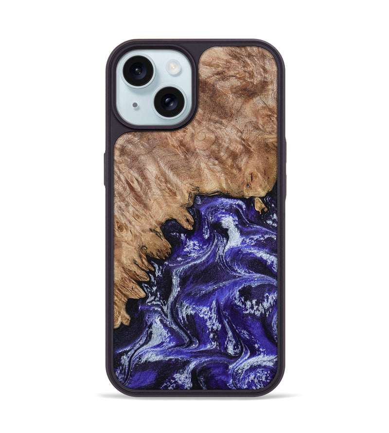 iPhone 15 Wood Phone Case - Ocie (Purple, 802379)