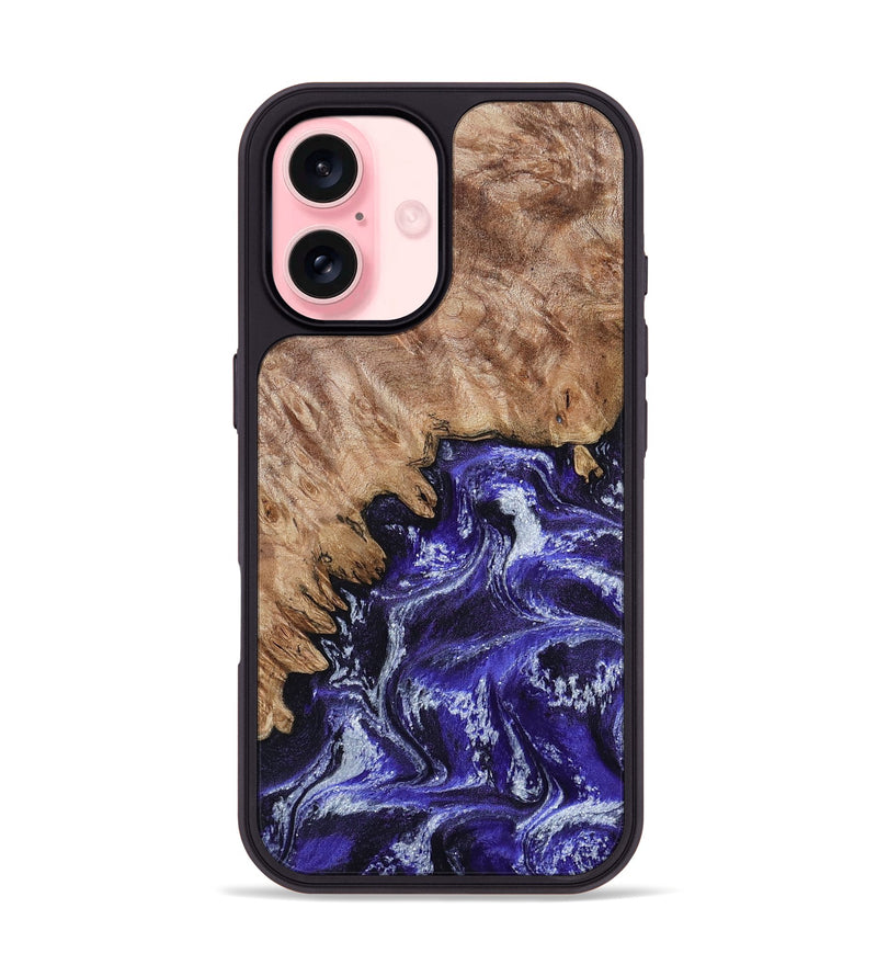 iPhone 16 Wood Phone Case - Ocie (Purple, 802379)
