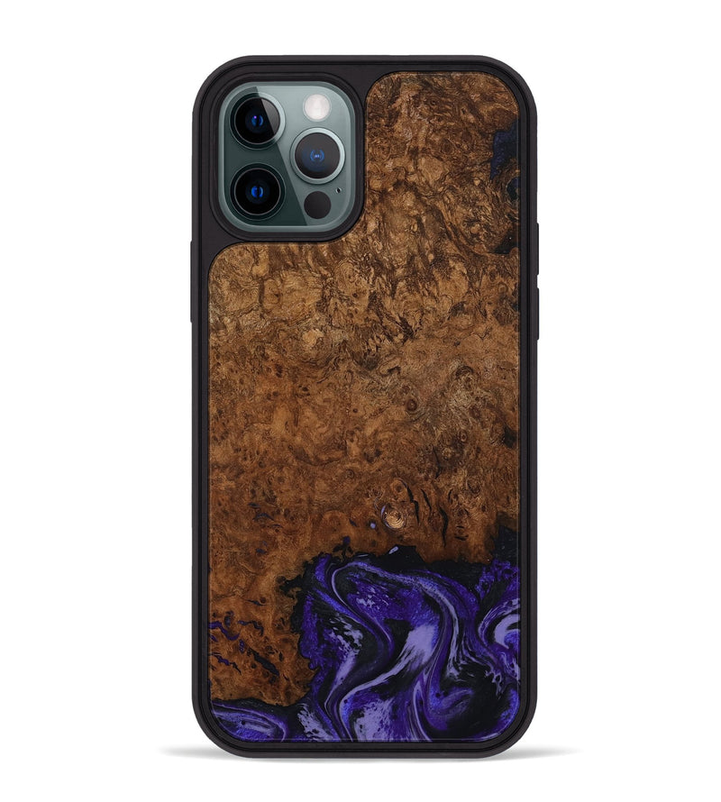 iPhone 12 Pro Max Wood Phone Case - Simone (Purple, 802380)