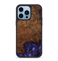 iPhone 14 Pro Max Wood Phone Case - Simone (Purple, 802380)