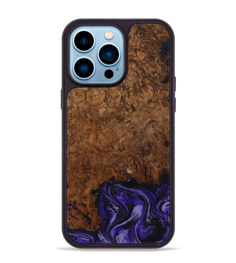 iPhone 14 Pro Max Wood Phone Case - Simone (Purple, 802380)