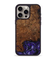 iPhone 15 Pro Max Wood Phone Case - Simone (Purple, 802380)