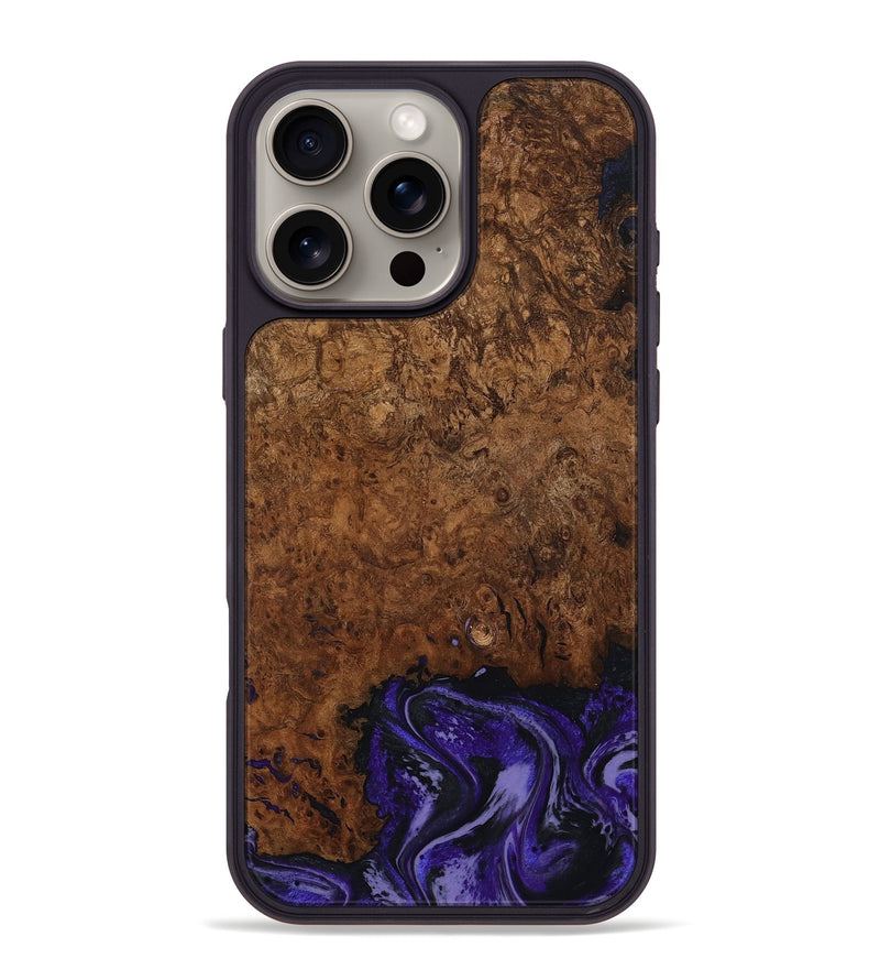 iPhone 16 Pro Max Wood Phone Case - Simone (Purple, 802380)