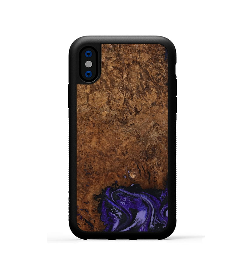 iPhone Xs Wood Phone Case - Simone (Purple, 802380)