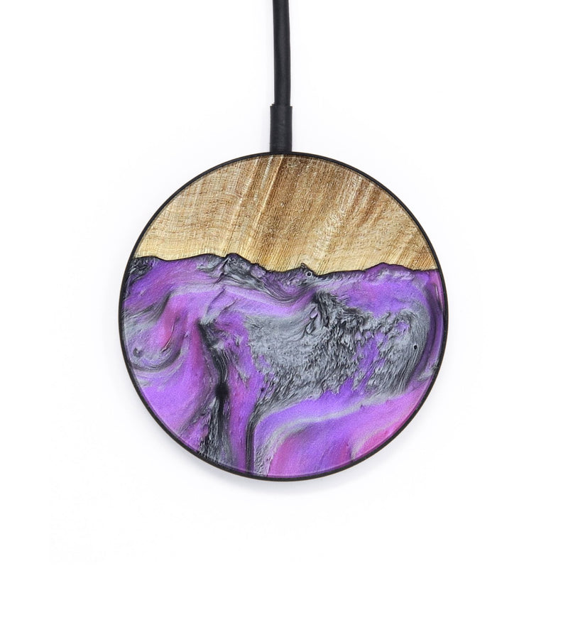 Circle Wood Wireless Charger - Jailene (Purple, 802381)