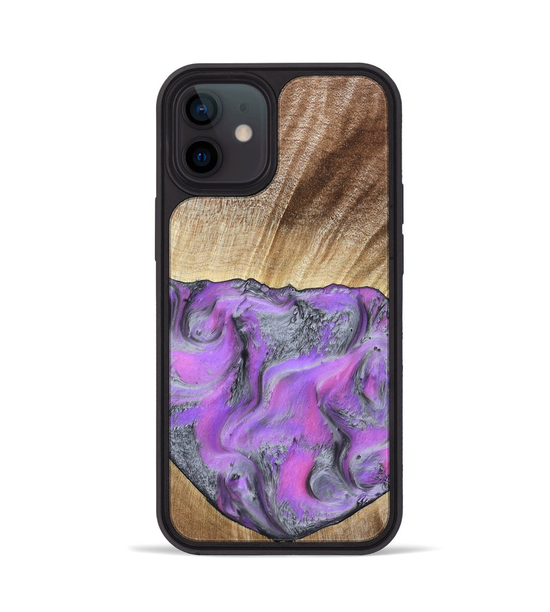 iPhone 12 Wood Phone Case - Jailene (Purple, 802381)