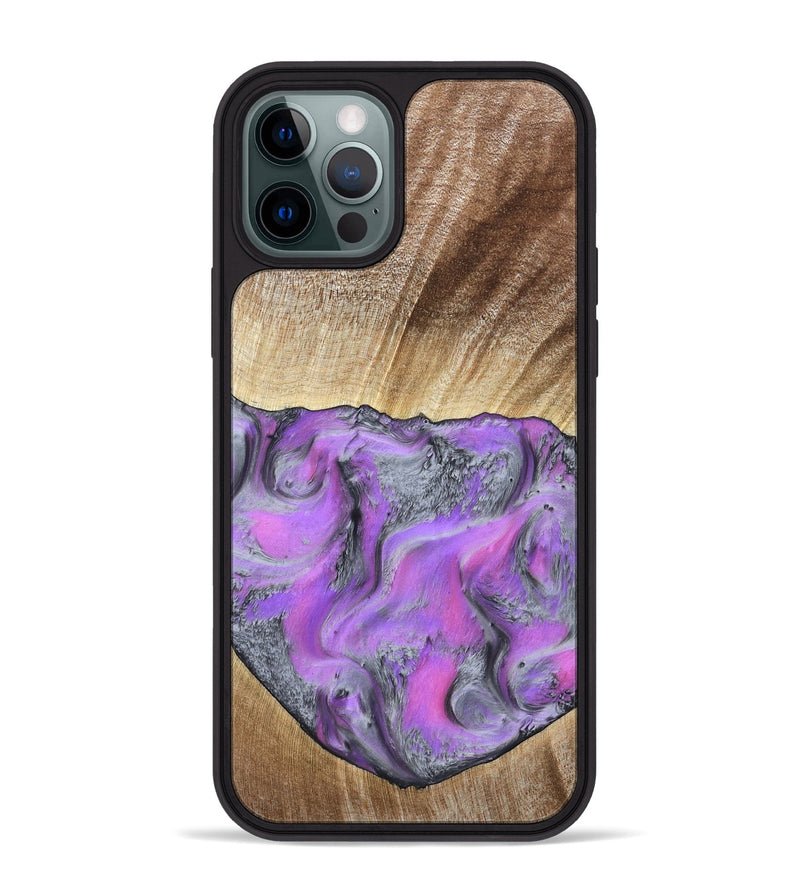 iPhone 12 Pro Max Wood Phone Case - Jailene (Purple, 802381)