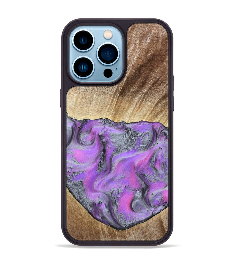 iPhone 14 Pro Max Wood Phone Case - Jailene (Purple, 802381)