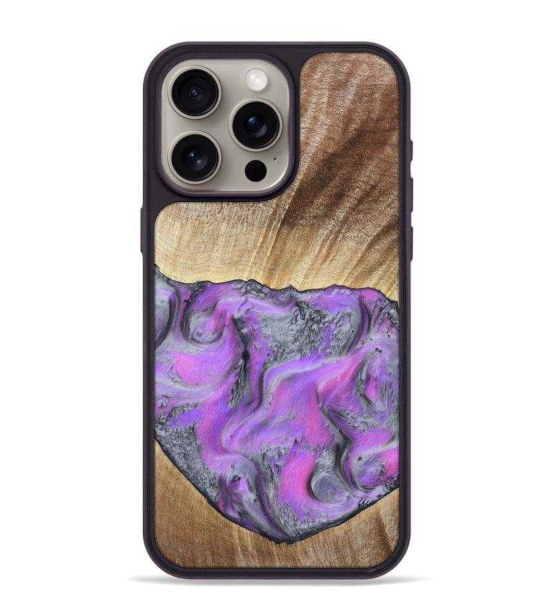 iPhone 15 Pro Max Wood Phone Case - Jailene (Purple, 802381)