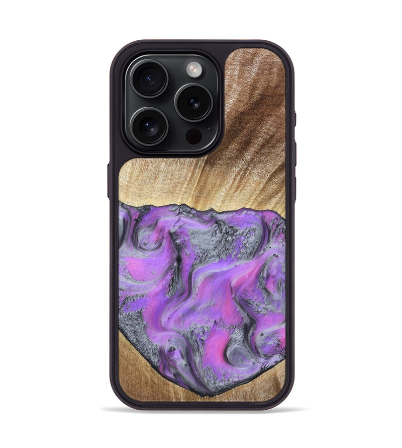 iPhone 15 Pro Wood Phone Case - Jailene (Purple, 802381)