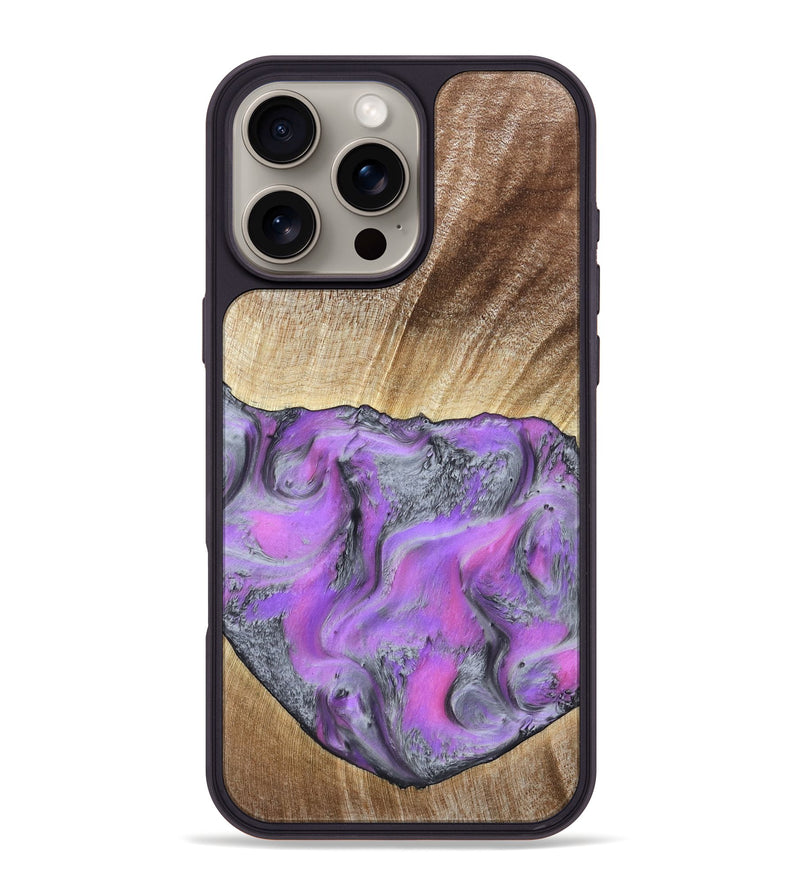 iPhone 16 Pro Max Wood Phone Case - Jailene (Purple, 802381)