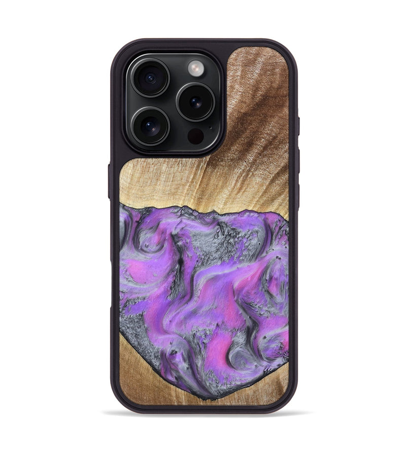 iPhone 16 Pro Wood Phone Case - Jailene (Purple, 802381)