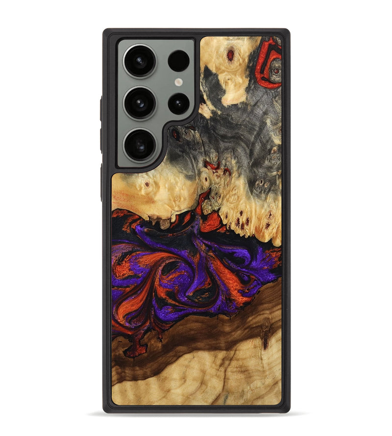 Galaxy S23 Ultra Wood Phone Case - Claud (Red, 802382)