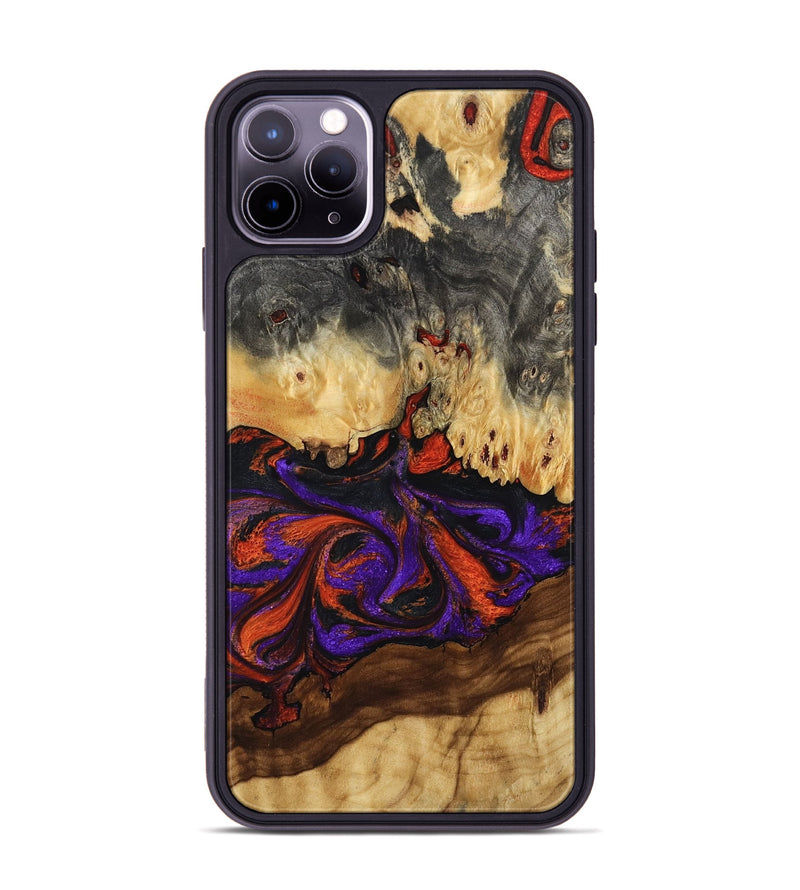 iPhone 11 Pro Max Wood Phone Case - Claud (Red, 802382)