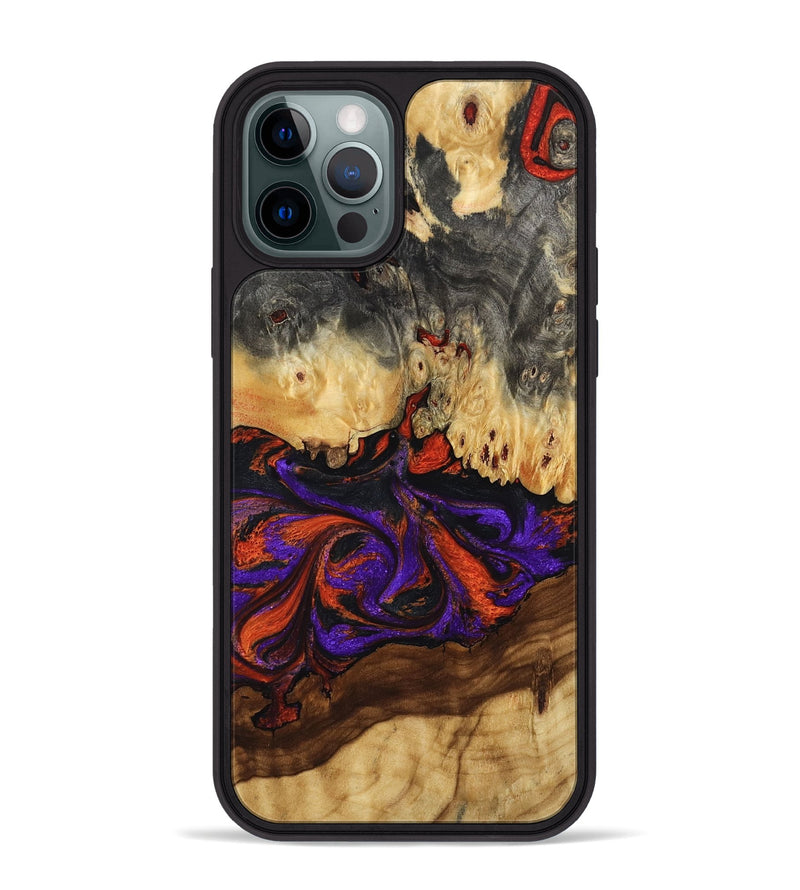 iPhone 12 Pro Max Wood Phone Case - Claud (Red, 802382)