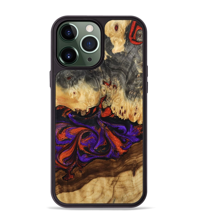 iPhone 13 Pro Max Wood Phone Case - Claud (Red, 802382)