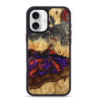 iPhone 16 Plus Wood Phone Case - Claud (Red, 802382)