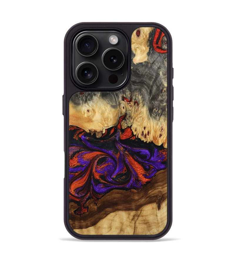 iPhone 16 Pro Wood Phone Case - Claud (Red, 802382)