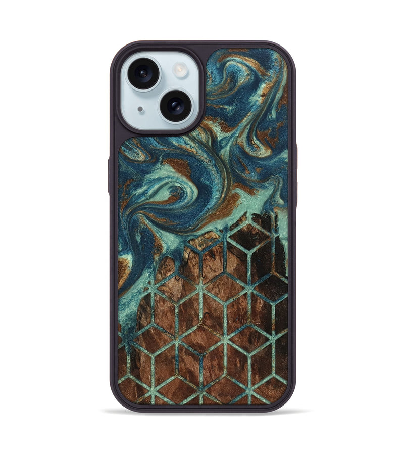 iPhone 15 Wood Phone Case - Louann (Pattern, 802390)