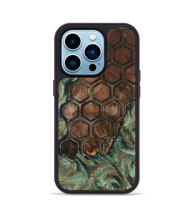 iPhone 14 Pro Wood Phone Case - Demi (Pattern, 802393)