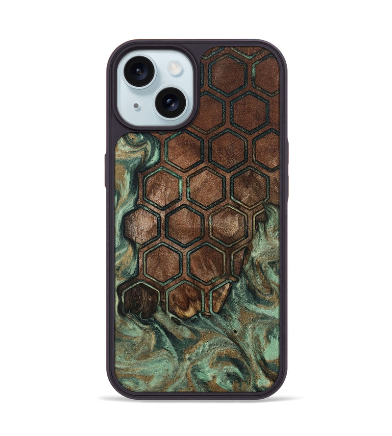 iPhone 15 Wood Phone Case - Demi (Pattern, 802393)