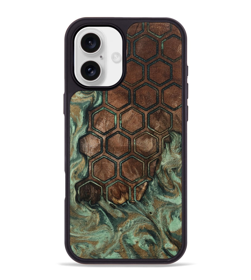 iPhone 16 Plus Wood Phone Case - Demi (Pattern, 802393)