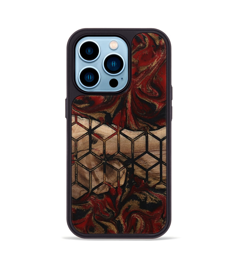 iPhone 14 Pro Wood Phone Case - Andy (Pattern, 802394)