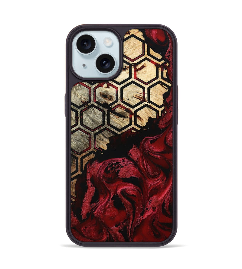 iPhone 15 Wood Phone Case - Edythe (Pattern, 802395)