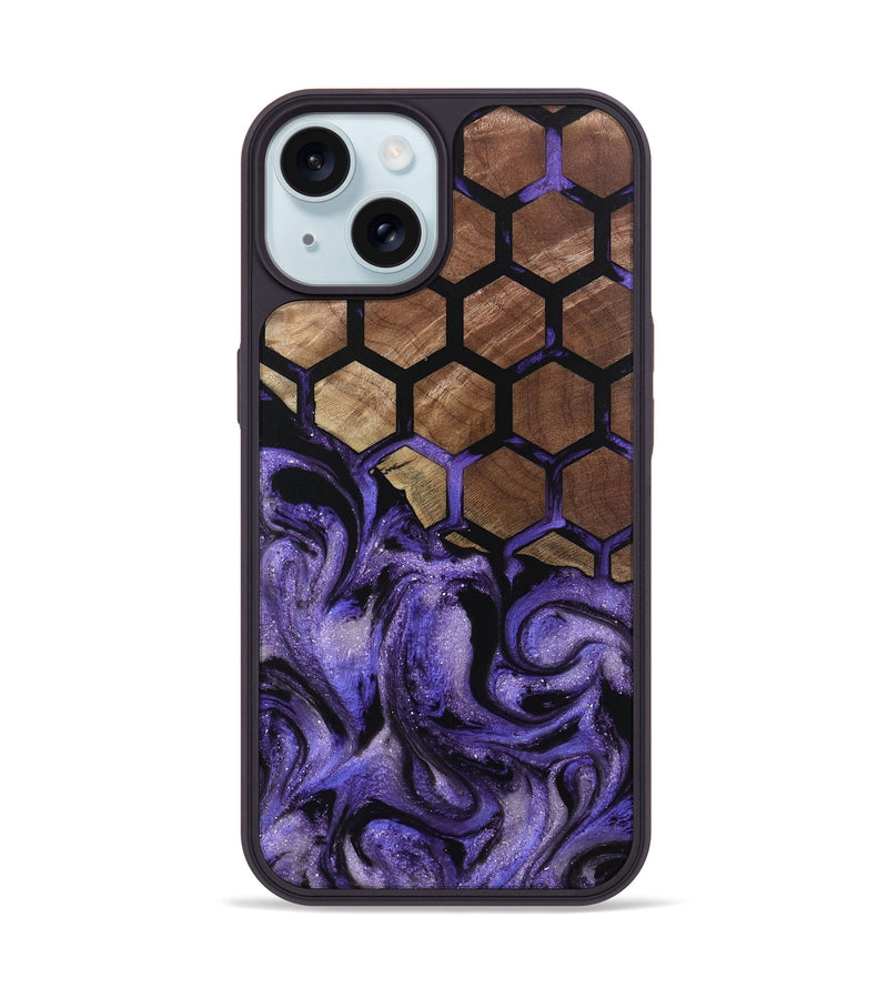 iPhone 15 Wood Phone Case - Milena (Pattern, 802398)