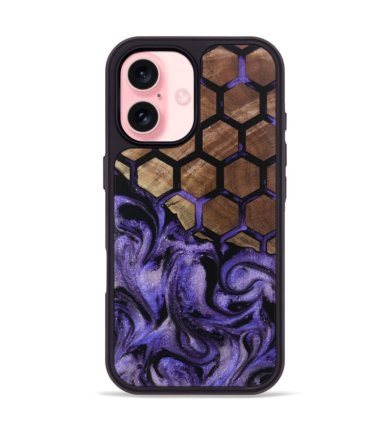 iPhone 16 Wood Phone Case - Milena (Pattern, 802398)