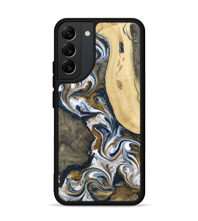 Galaxy S22 Plus Wood Phone Case - Marcos (Teal & Gold, 802402)
