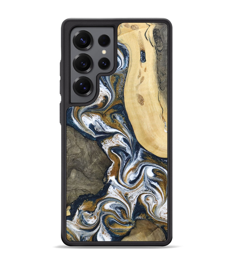 Galaxy S25 Ultra Wood Phone Case - Marcos (Teal & Gold, 802402)
