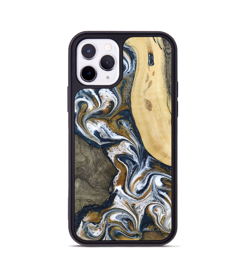iPhone 11 Pro Wood Phone Case - Marcos (Teal & Gold, 802402)