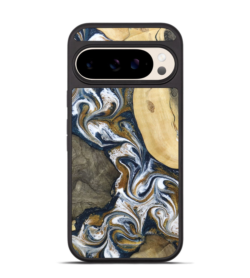 Pixel 10 Wood Phone Case - Marcos (Teal & Gold, 802402)