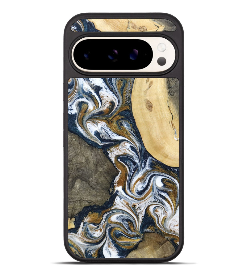 Pixel 10 Pro XL Wood Phone Case - Marcos (Teal & Gold, 802402)