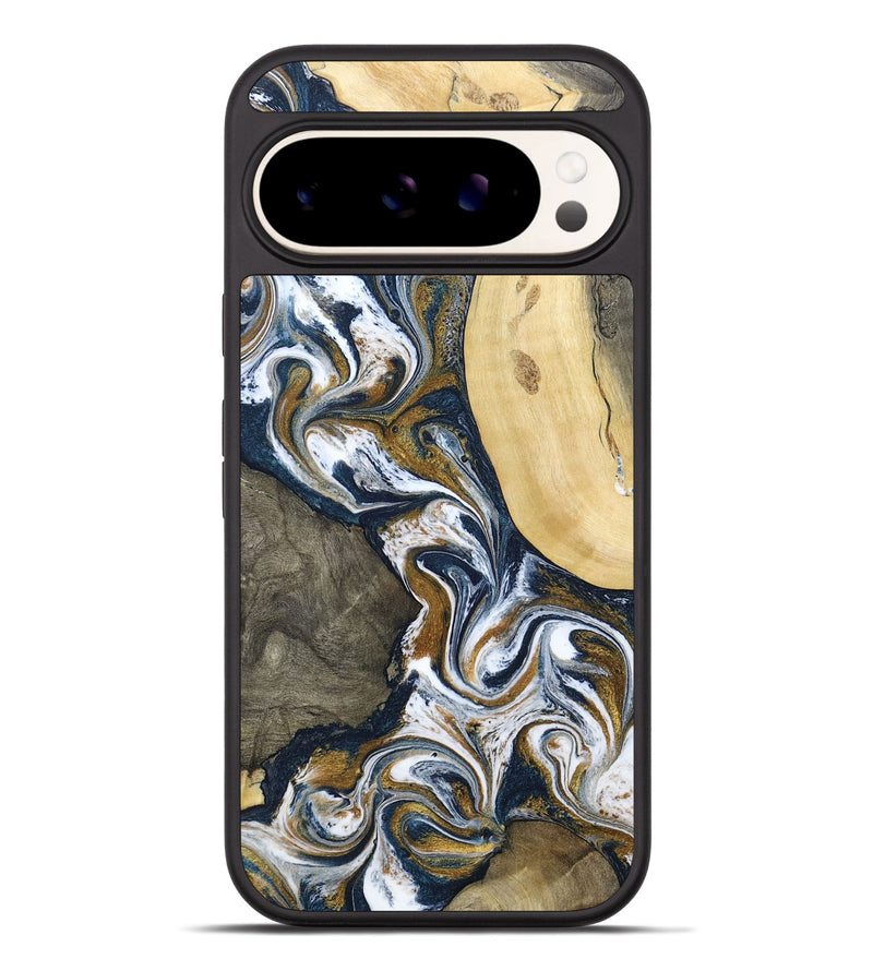 Pixel 9 Pro XL Wood Phone Case - Marcos (Teal & Gold, 802402)