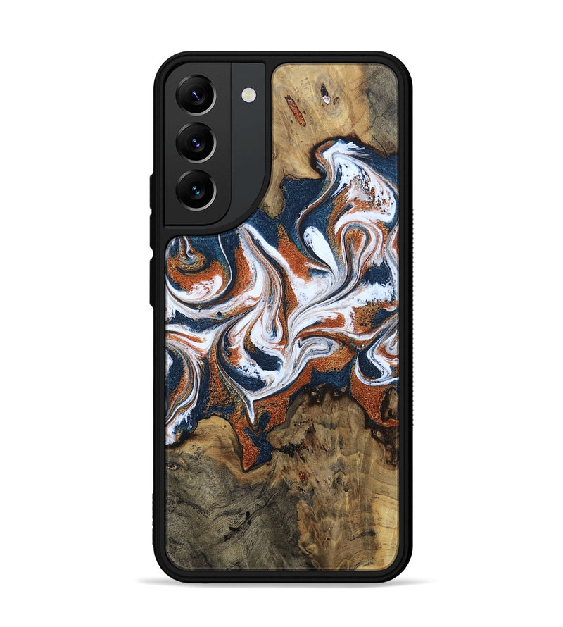 Galaxy S22 Plus Wood Phone Case - Xzavier (Teal & Gold, 802403)