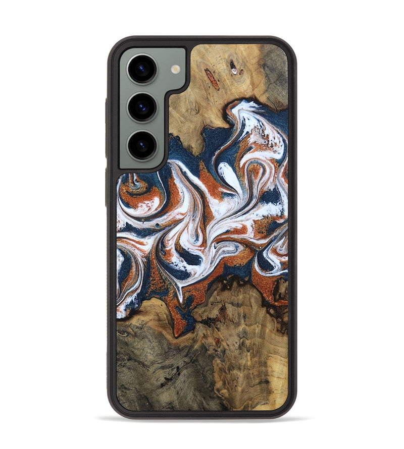 Galaxy S23 Plus Wood Phone Case - Xzavier (Teal & Gold, 802403)