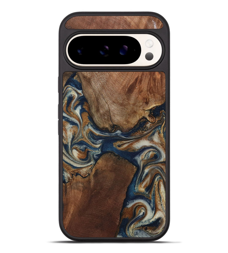Pixel 9 Pro XL Wood Phone Case - Ina (Teal & Gold, 802406)