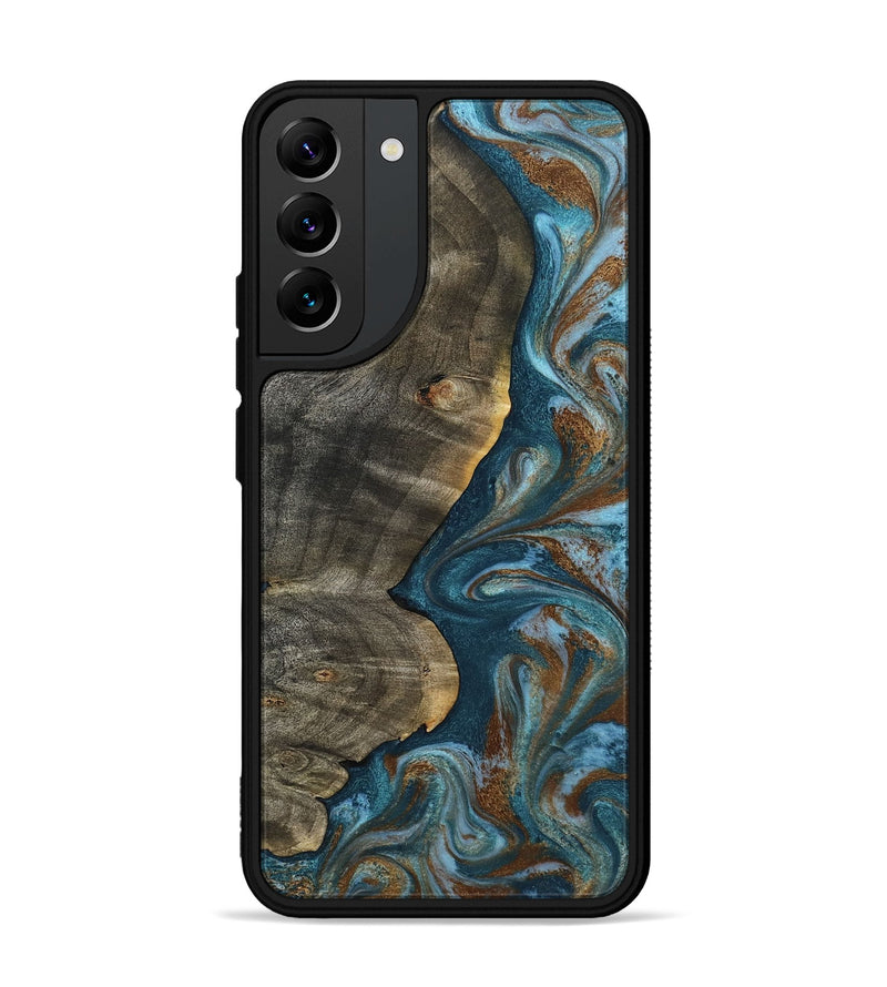Galaxy S22 Plus Wood Phone Case - Hobson (Teal & Gold, 802407)